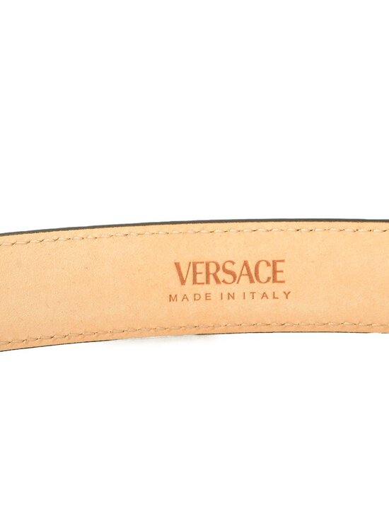 Versace Women\'s 100% Leather Python Print Medusa Head Buckle Belt US 34 IT 85 main image 4